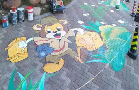 宜君夏季画地面彩绘会遇到的问题