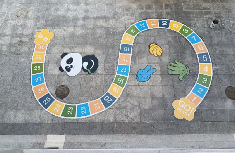 宜君地面游戏彩绘