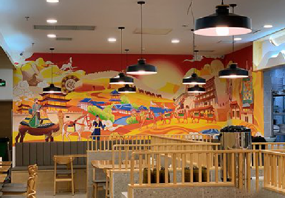 宜君商业空间彩绘介绍。