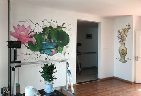 宜君墙体彩绘相比墙纸的优势。