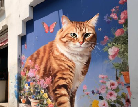 宜君自己绘制有个性的手绘墙