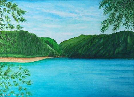 宜君在墙绘中，如何绘画绿水青山？